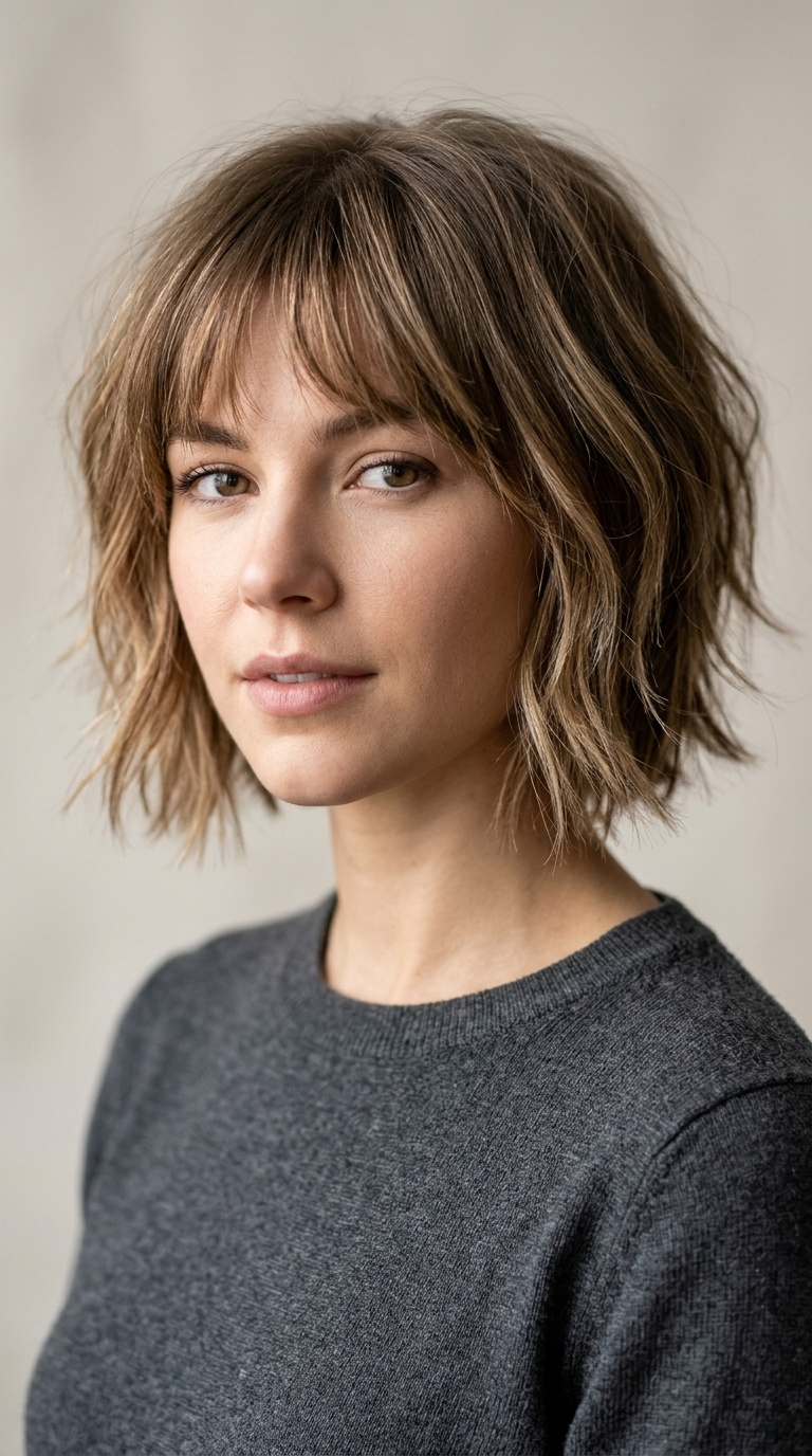 The Razor-Cut Scruffy Bob