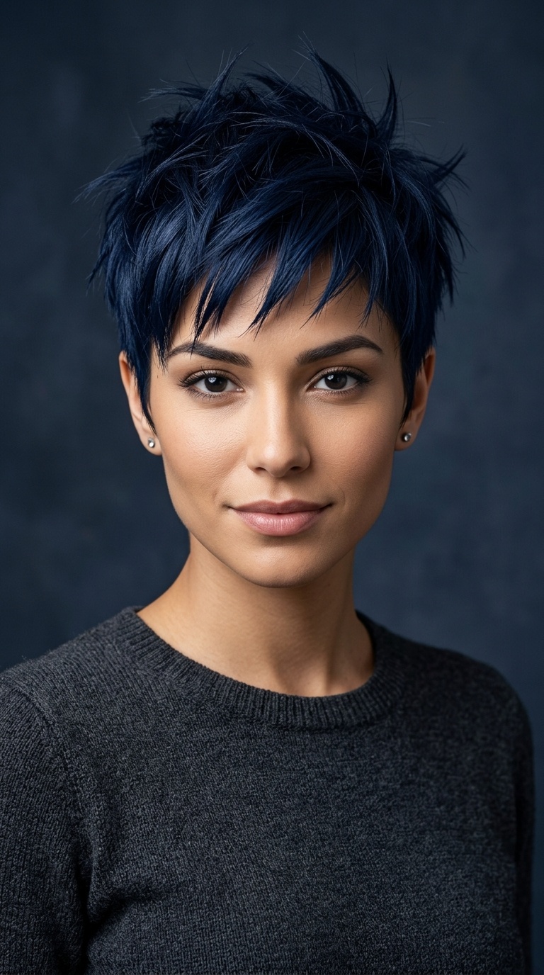 The Razored Midnight Navy Crop