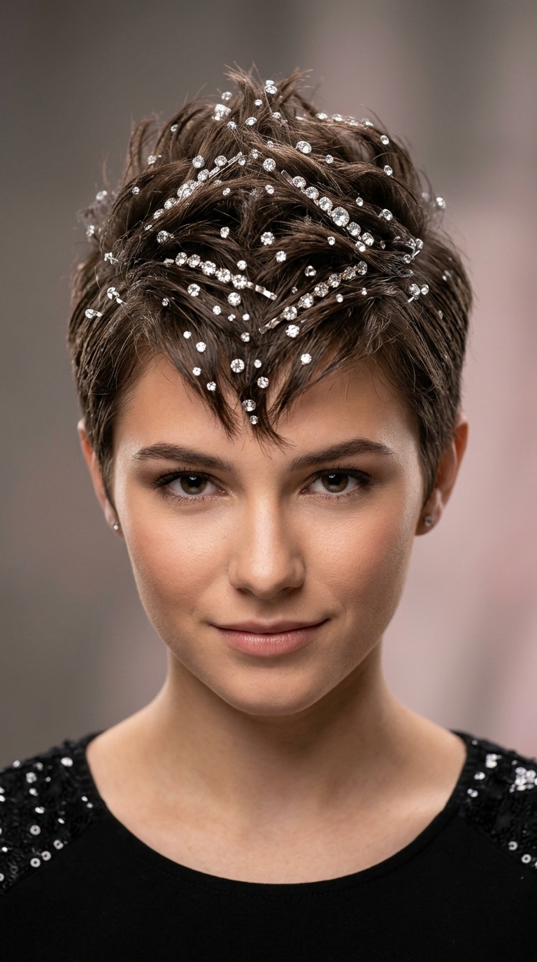 The Rhinestone Faux-Hawk