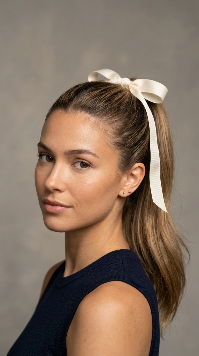 The Ribbon-Bound Ponytail