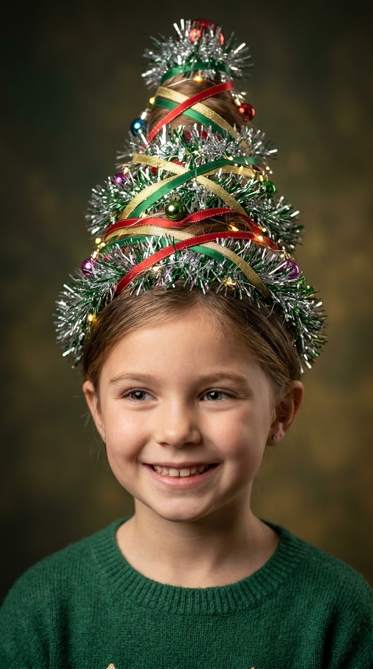 The Ribbon-Laced Tinsel Pillar