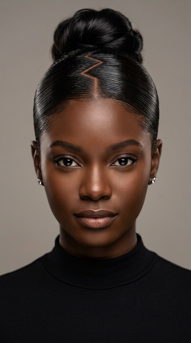 The Rigid Zig-Zag Parting with Sleek Texture
