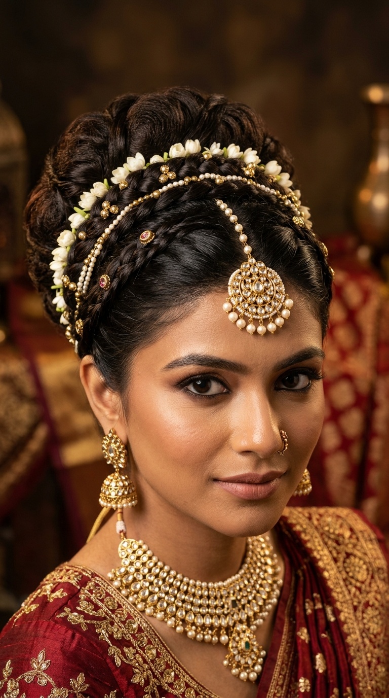 The Royal Borla Bun with Braided Wraps