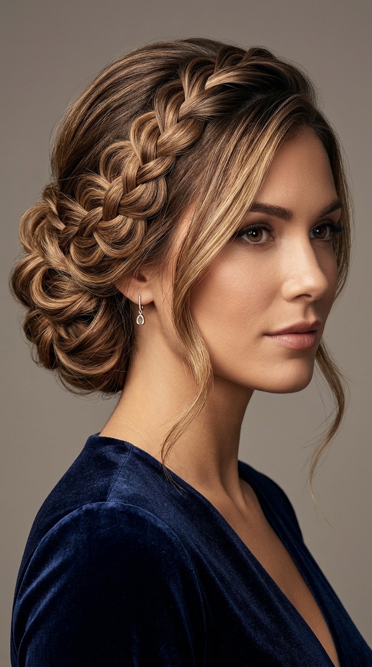 The Scalloped Updo with Braids