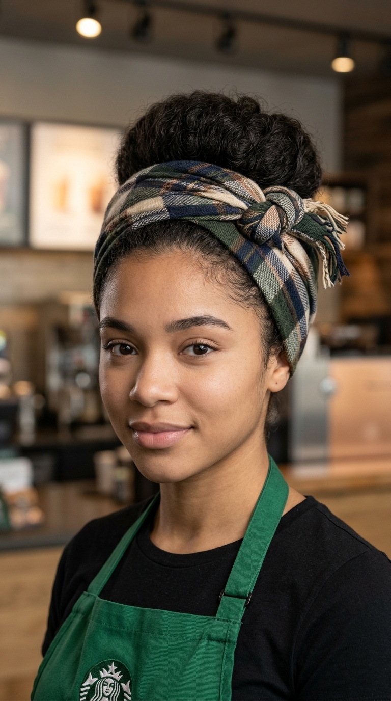 The Scarf-Wrapped Bun