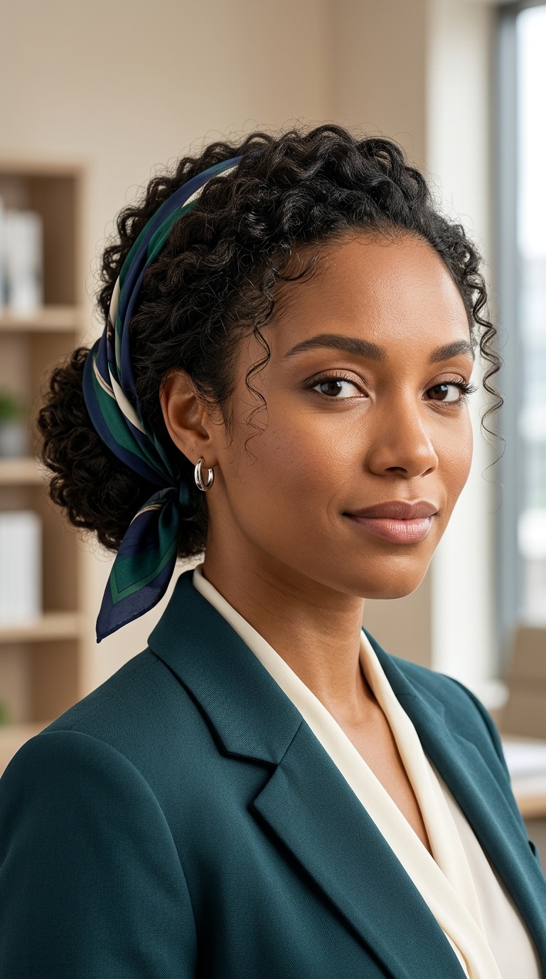 The Scarf-Wrapped Chignon