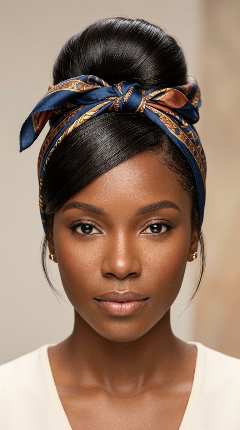 The Scarf-Wrapped Updo