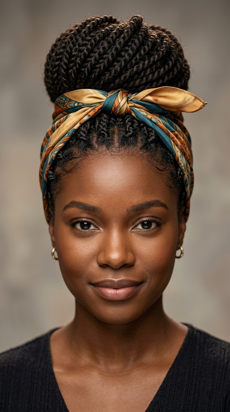 The Scarf-Wrapped Updo