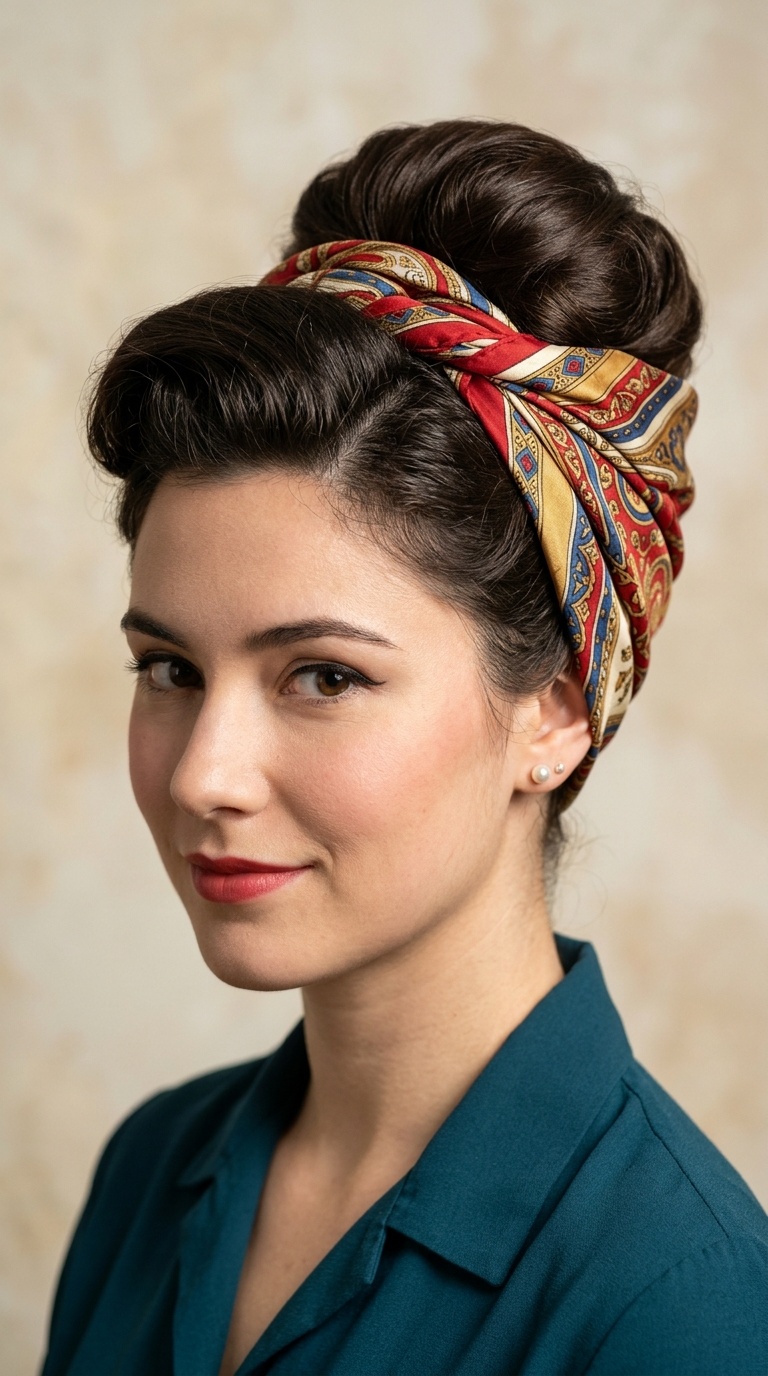 The Scarf-Wrapped Updo