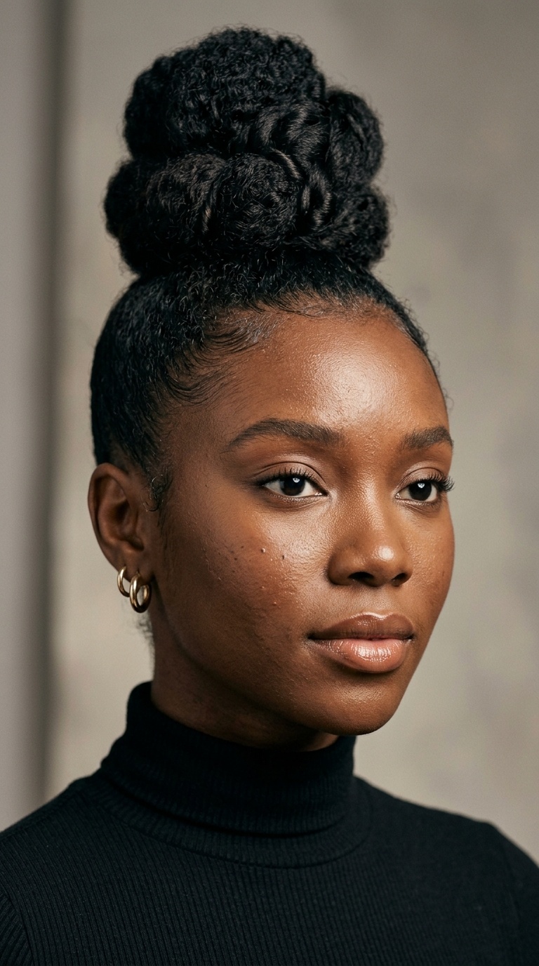 The Sculpted High Top Knot