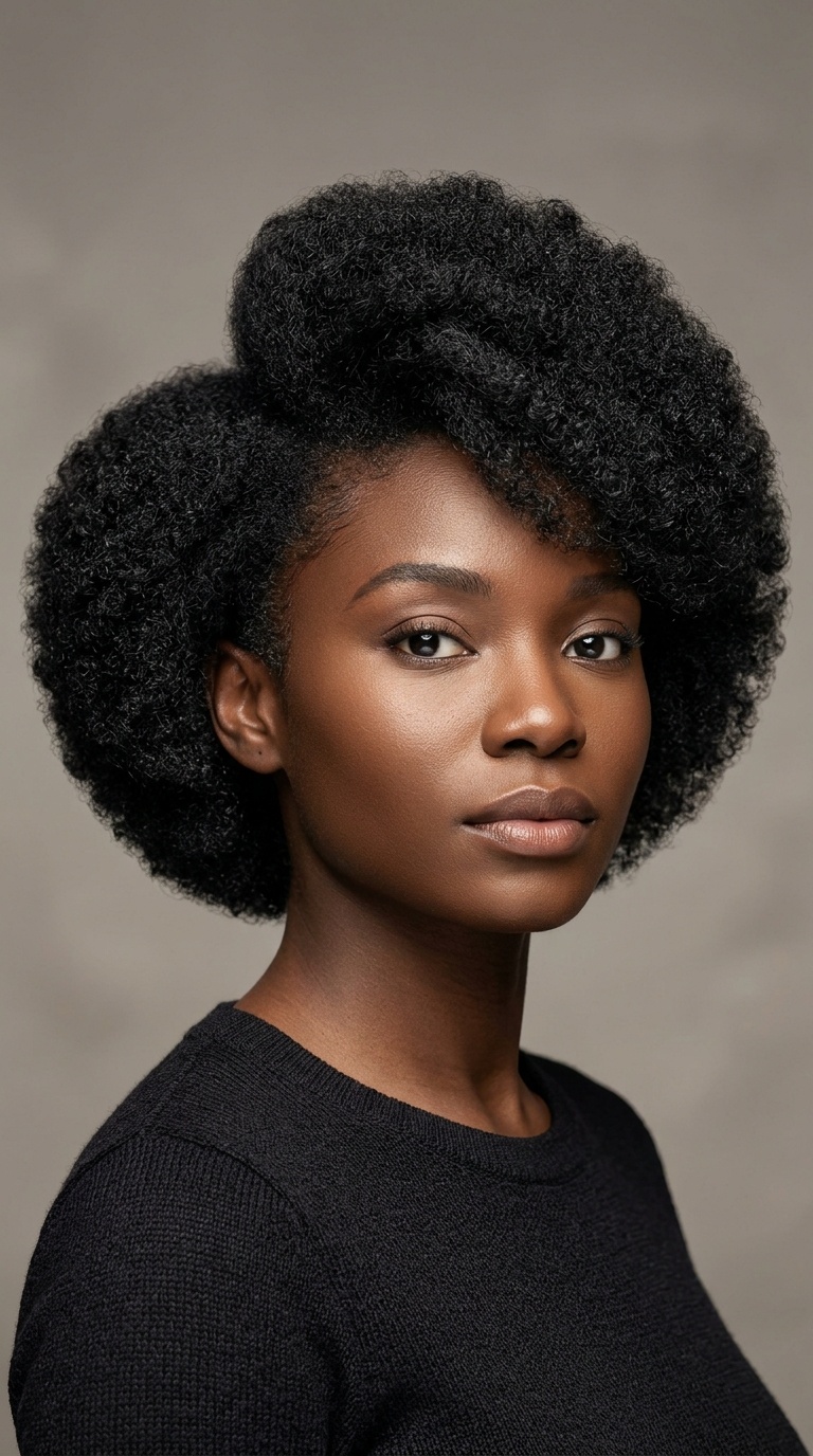 The Sculpted Teardrop Afro