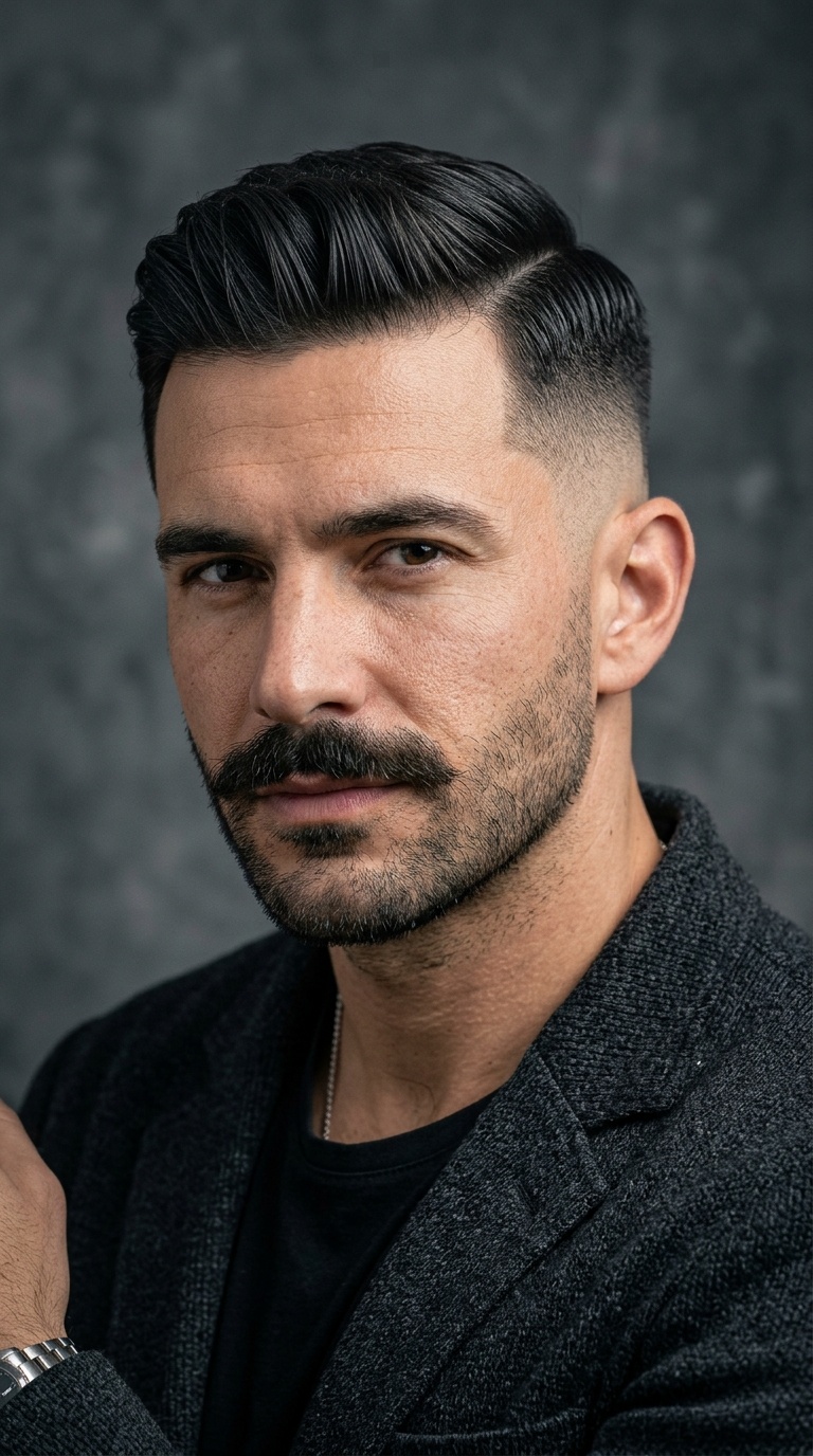 The Shadow Fade Zero with a Groomed Mustache