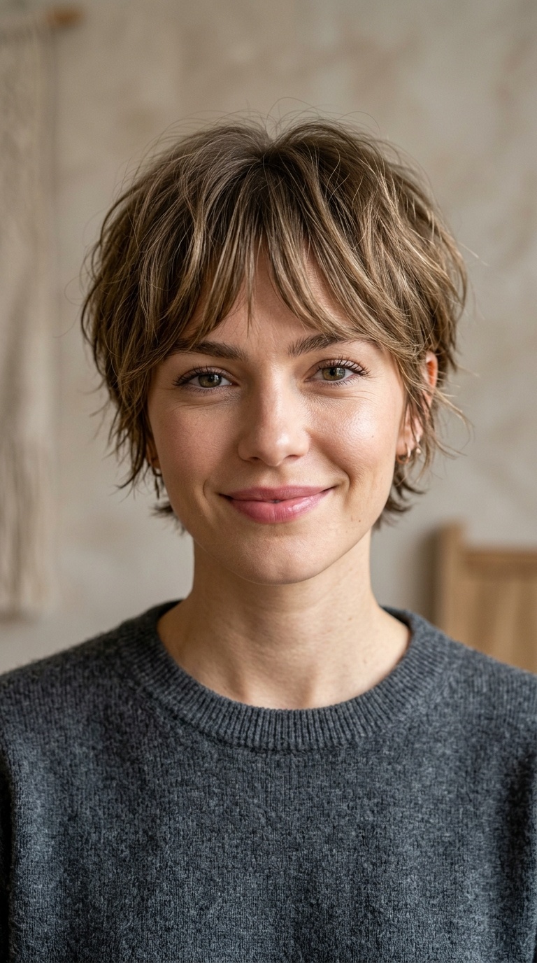 The Shaggy Pixie with Curtain Bangs