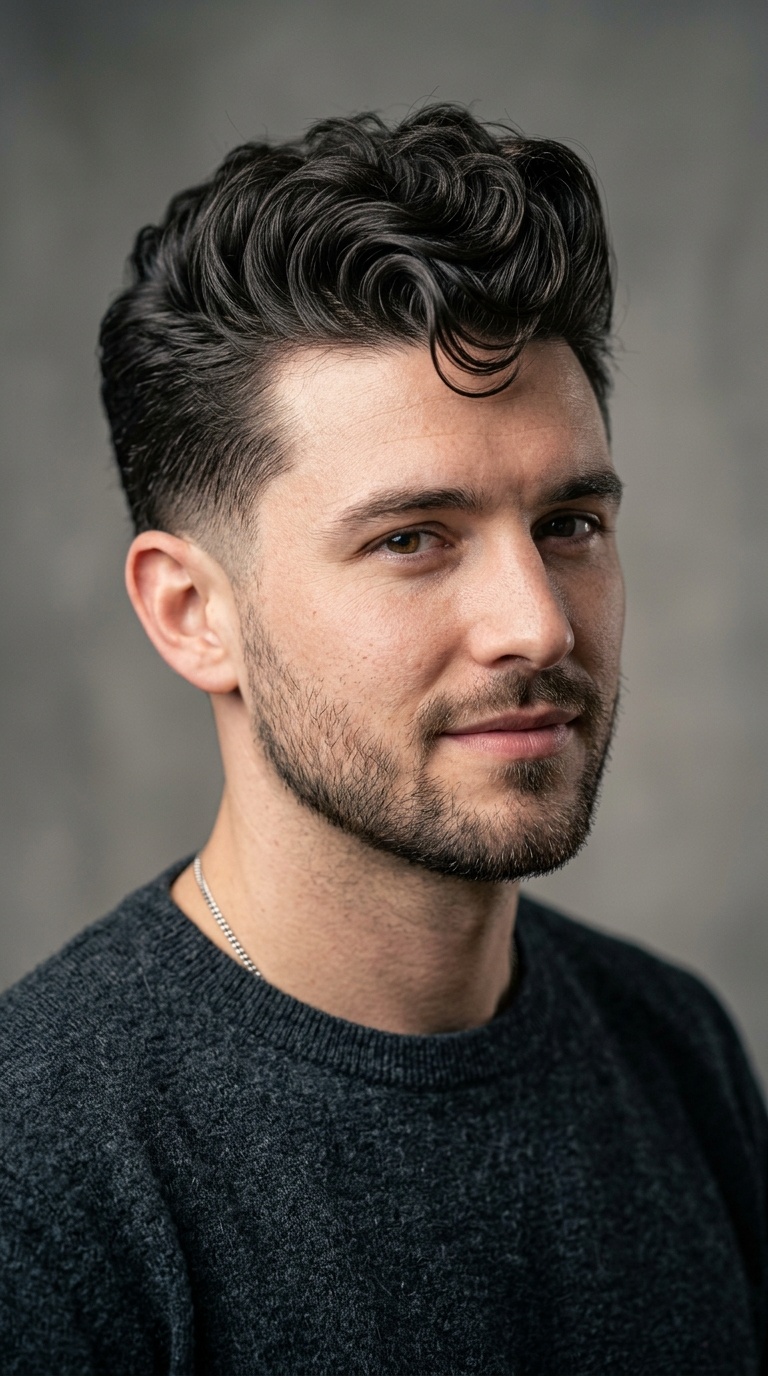 The Short Wavy Pompadour