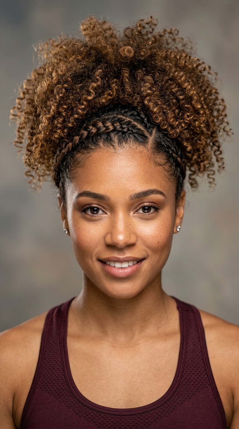 The Side-Braid Accent Pineapple
