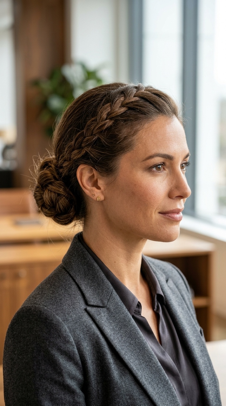 The Side-Braided Low Bun