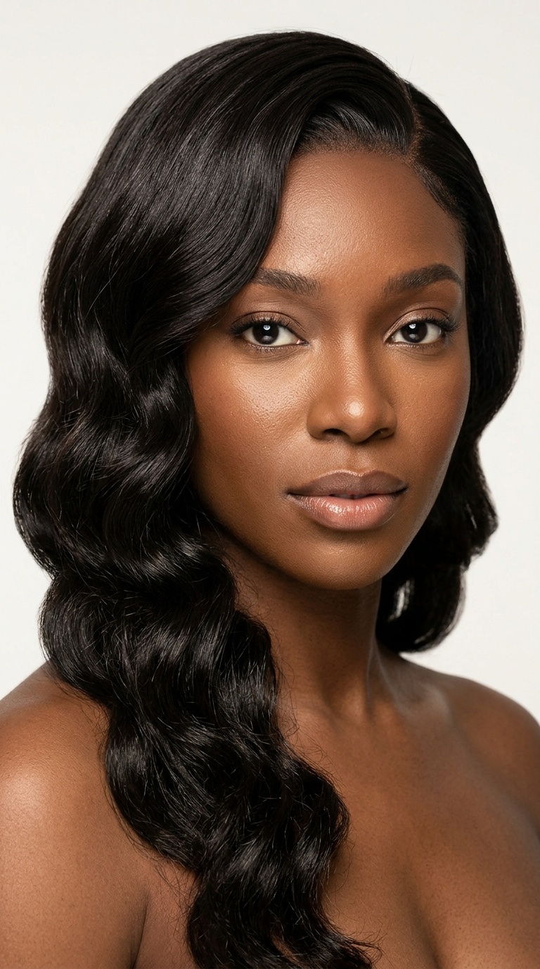 The Side-Part Hollywood Glam