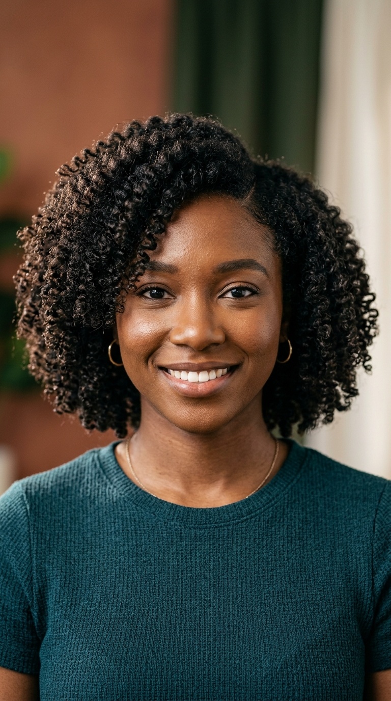 The Side-Parted Afro Bob