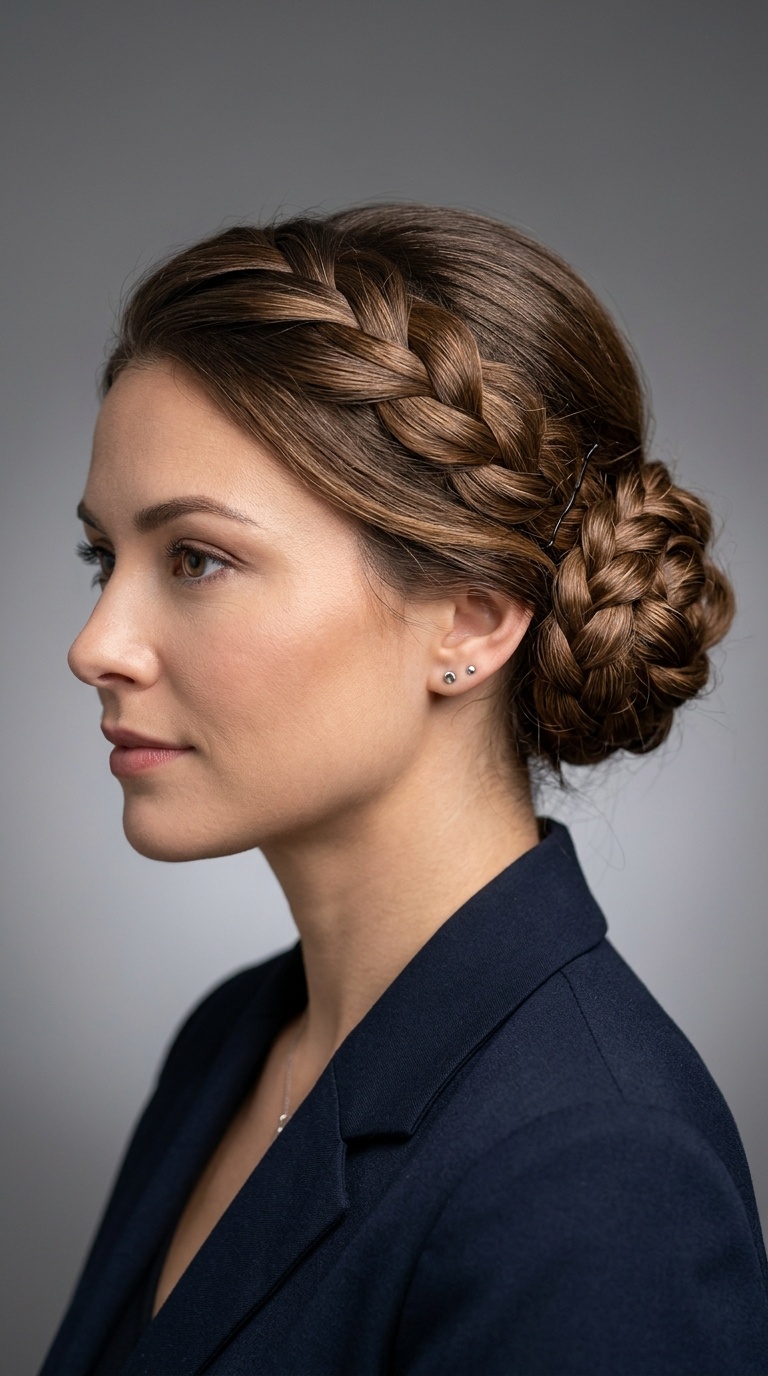 The Side-Pinned Braided Bun