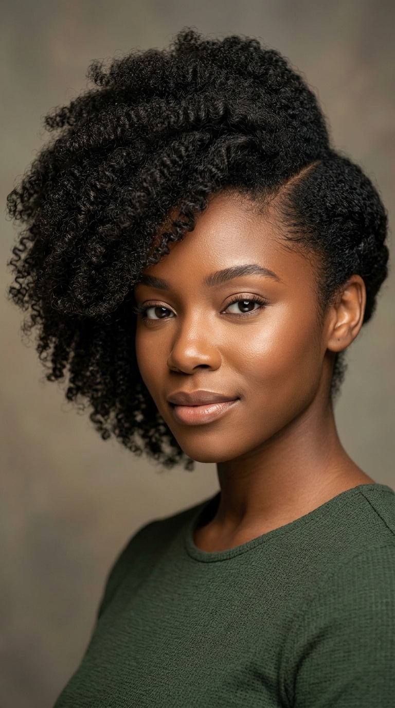 The Side-Swept Afro