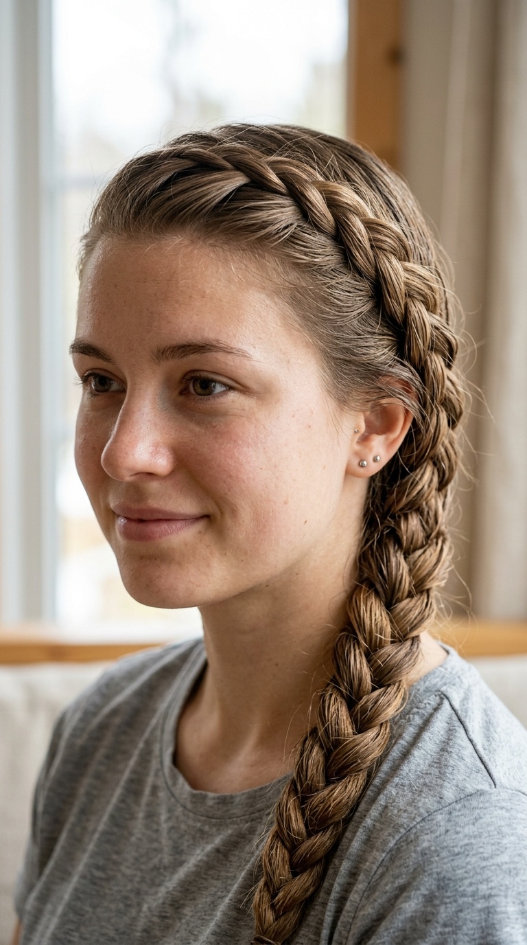 The Side-Swept Dutch Braid