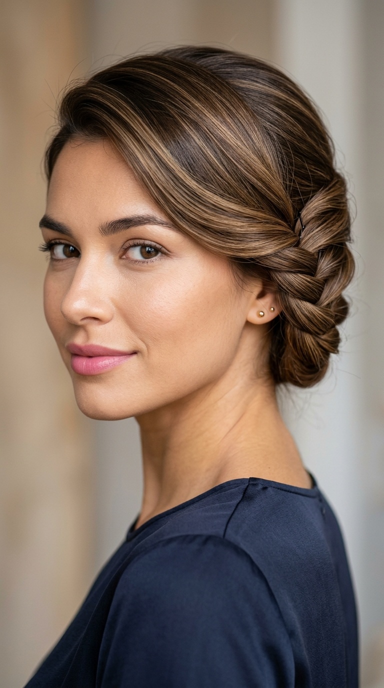 The Side-Swept French Twist