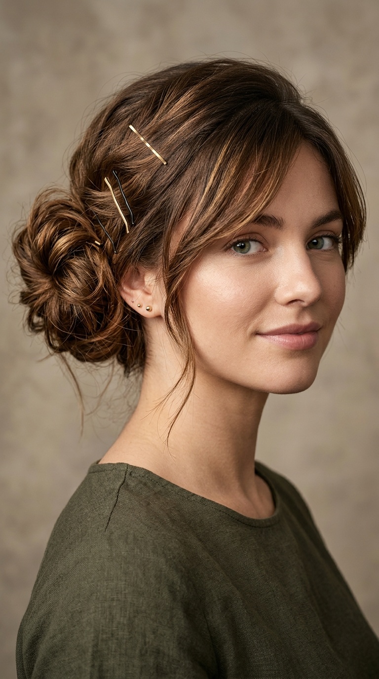The Side-Swept Messy Bun