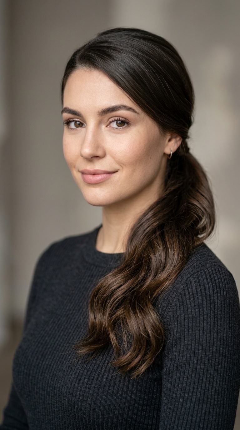 The Side-Swept Ponytail