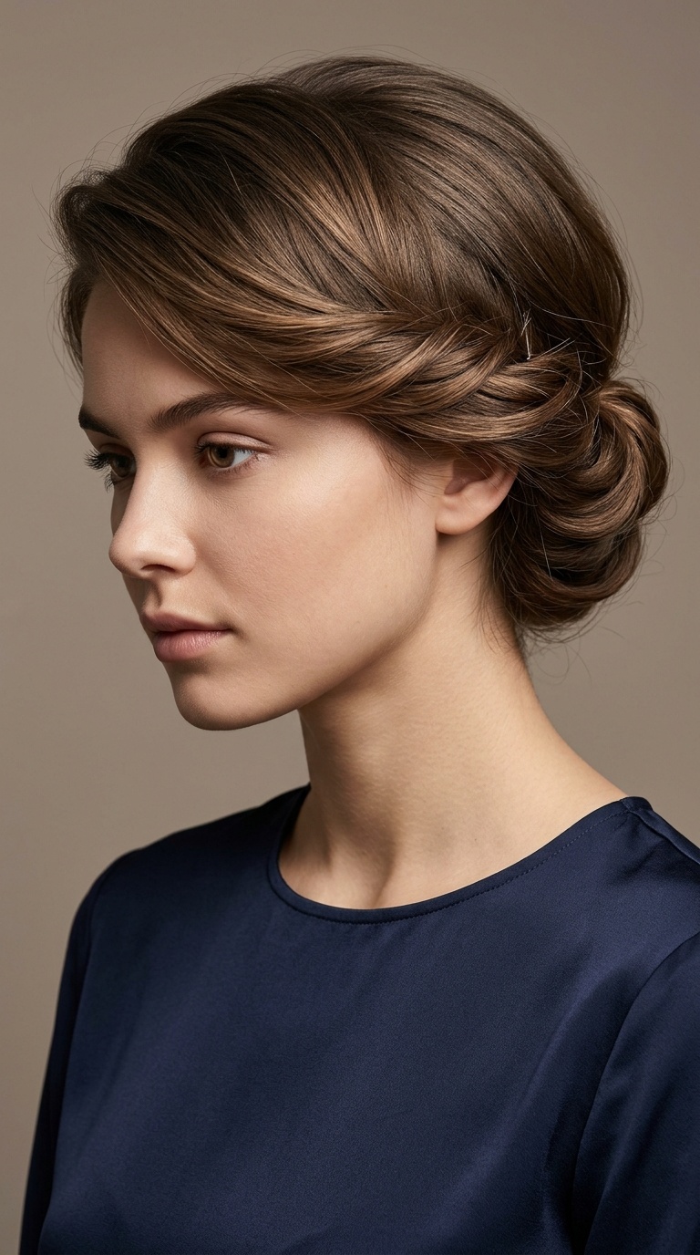 The Side-Swept Rolled Updo