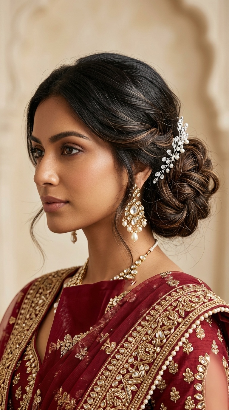 The Side-Swept Romantic Bun