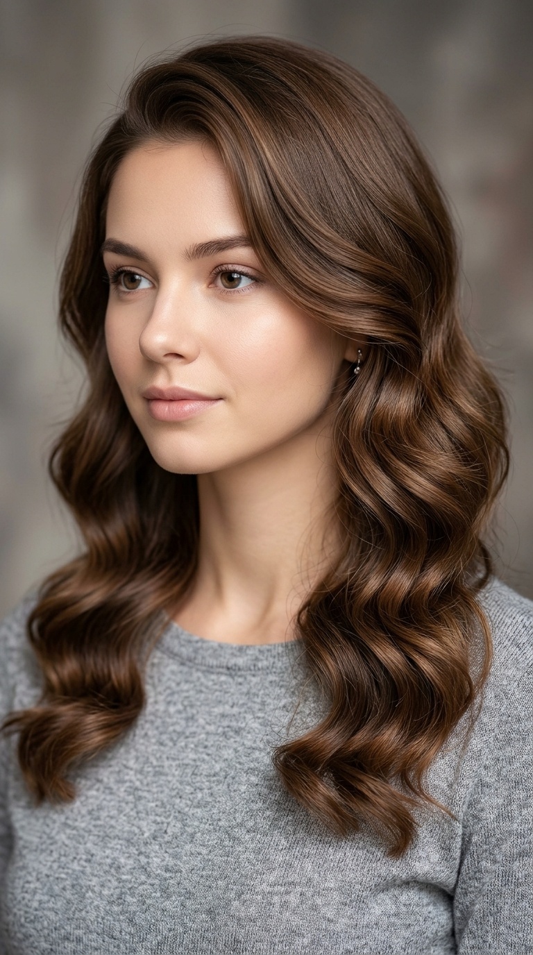 The Side-Swept Romantic Wave