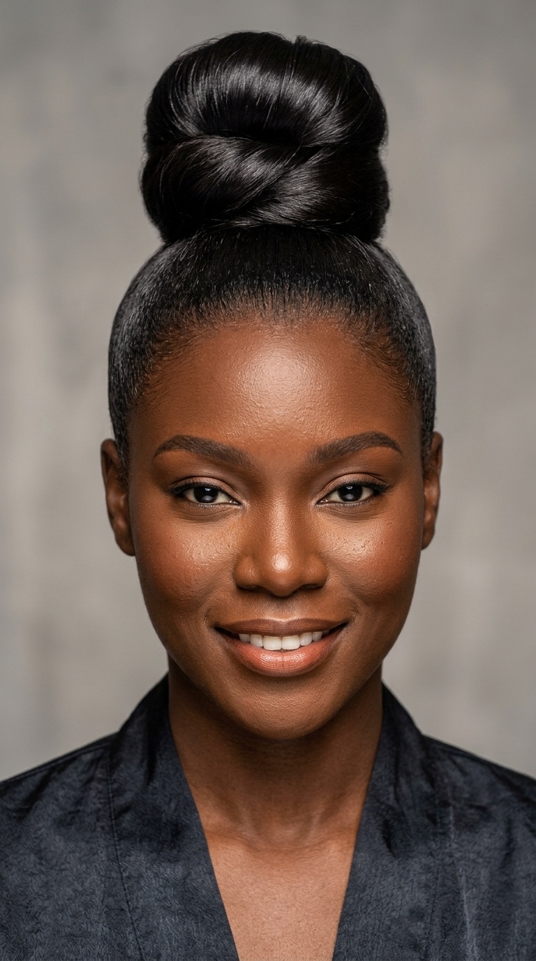 The Silk-Pressed Top Knot