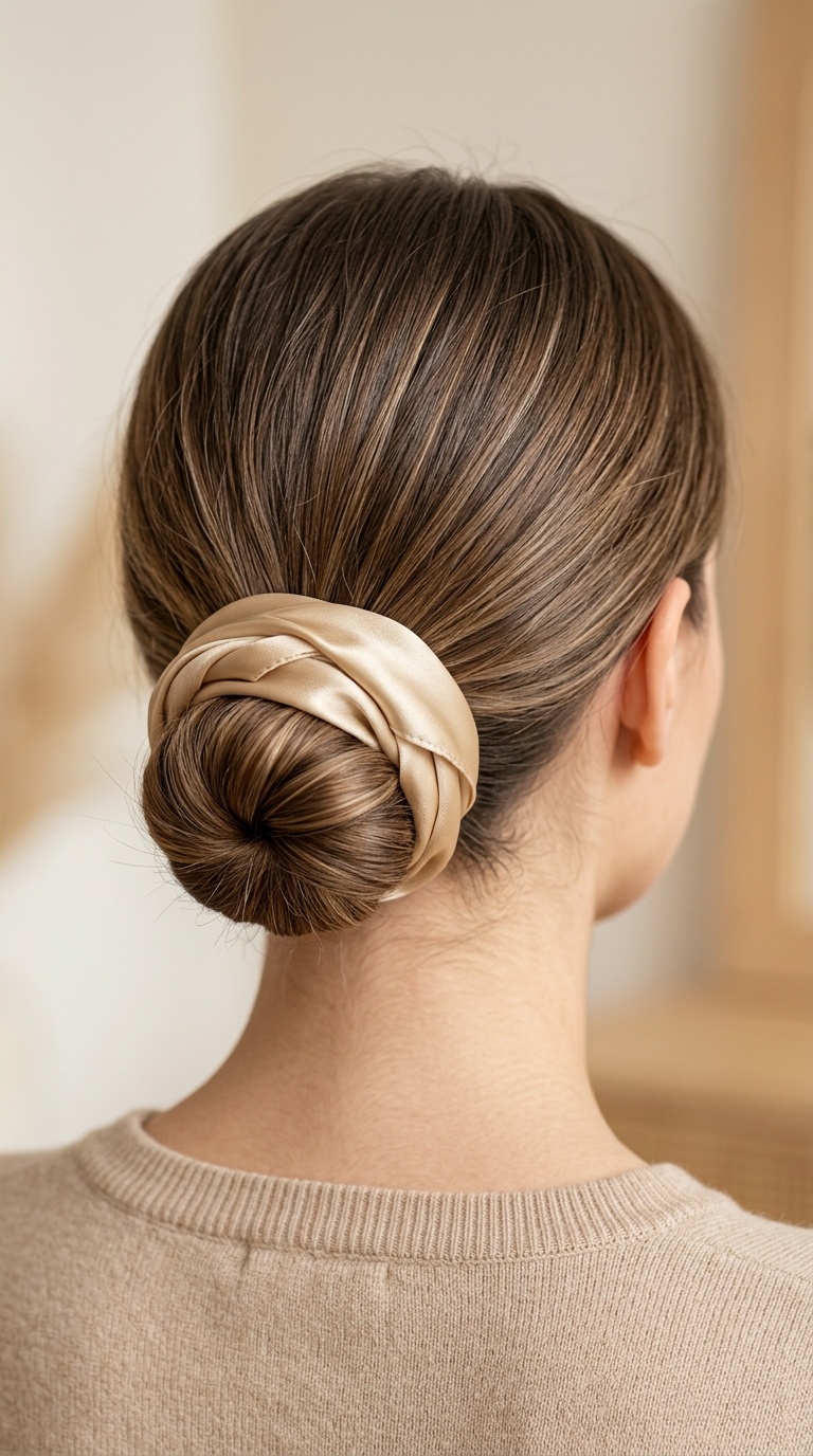 The Silk-Wrapped Low Bun