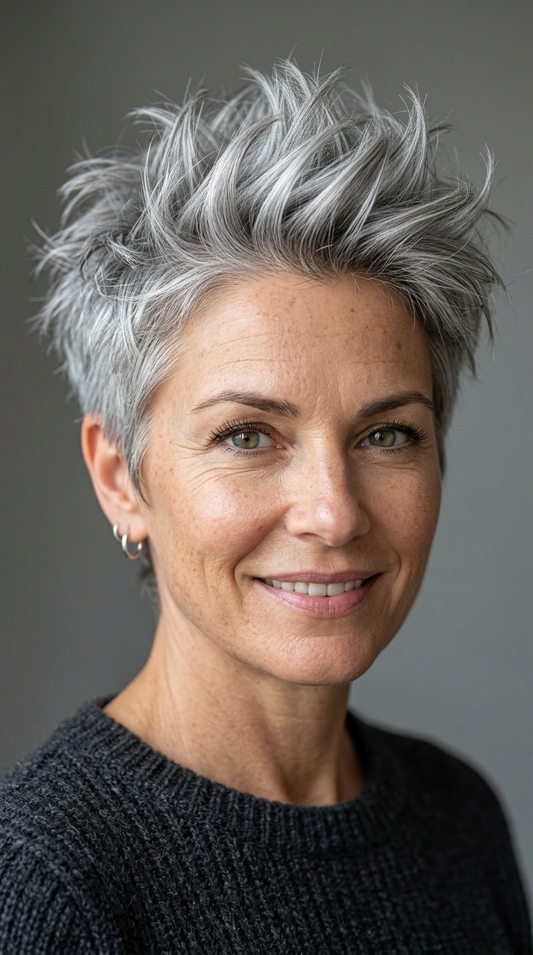 The Silver Fox Spiky Cut