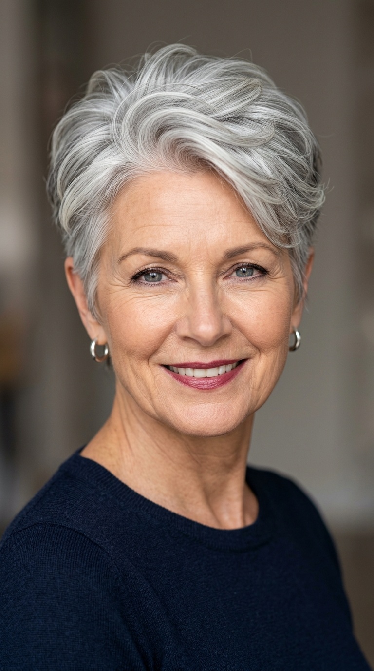 The Silver Fox Tapered Pixie