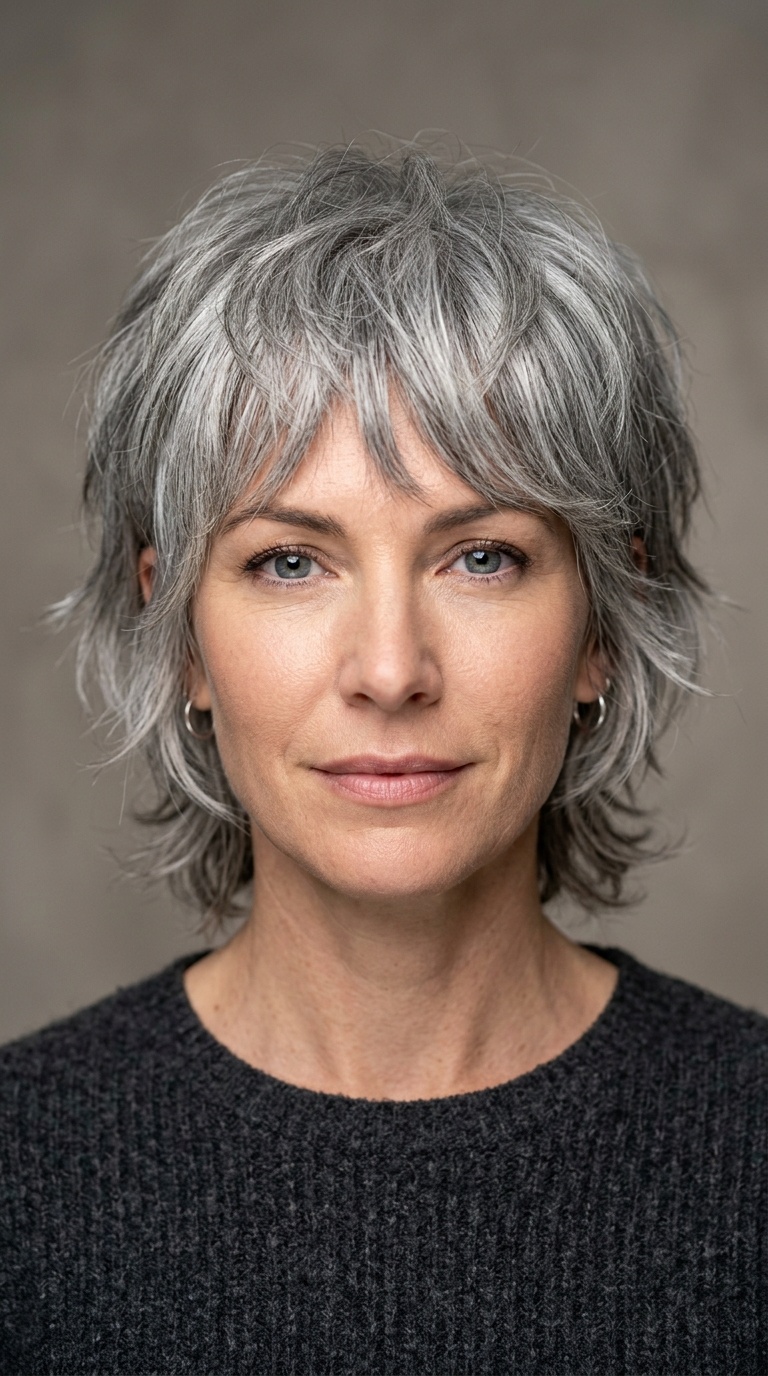 The Silver Fox Wolfcut