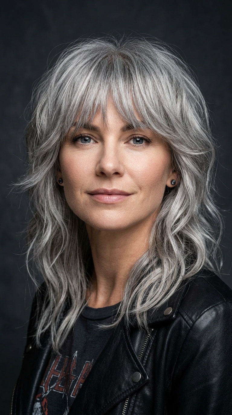 The Silver Siren Textured Shag