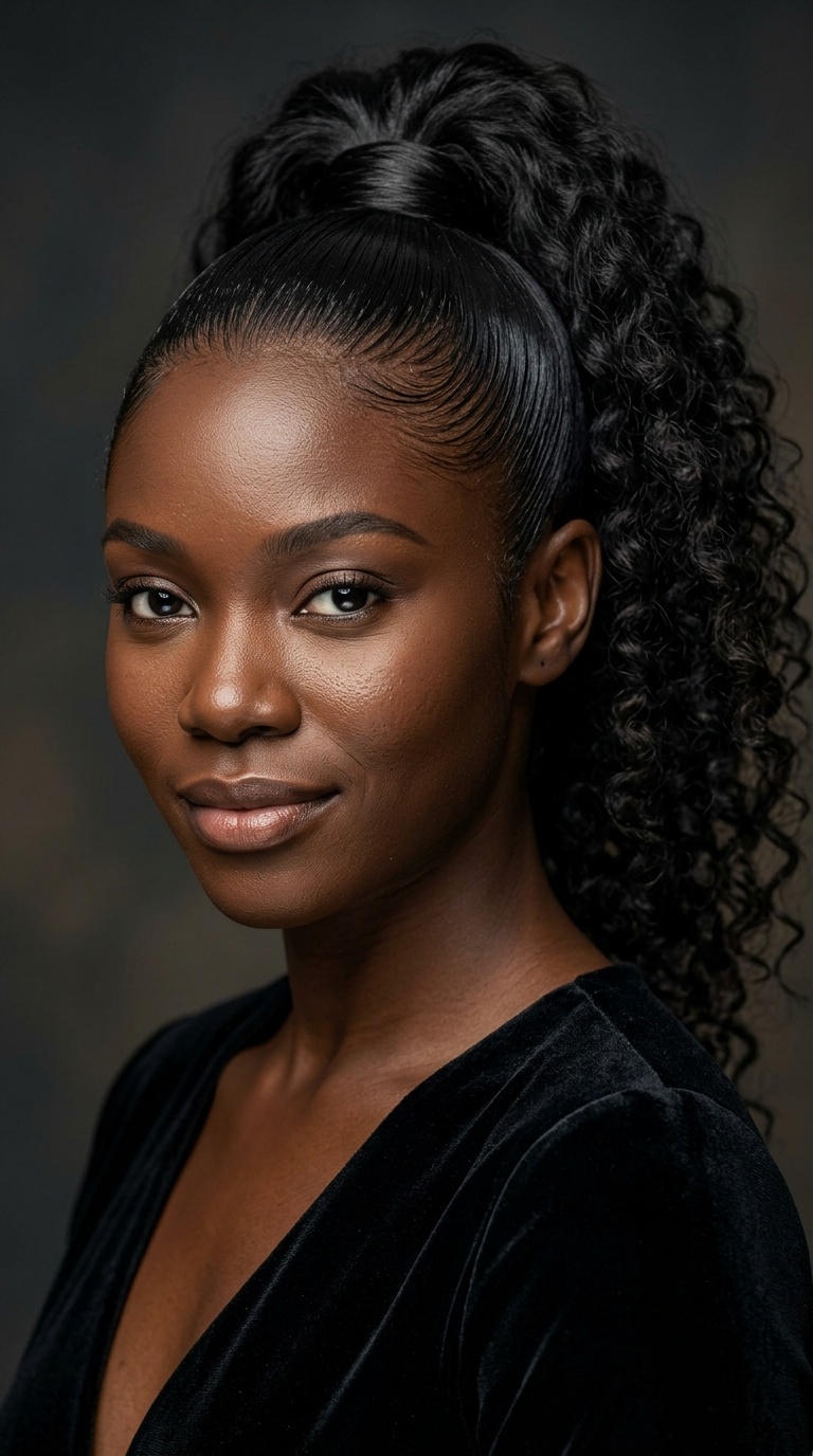 The Sleek-Back High Pony with Textured Tail