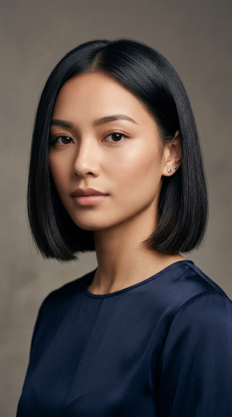 The Sleek Blunt Bob