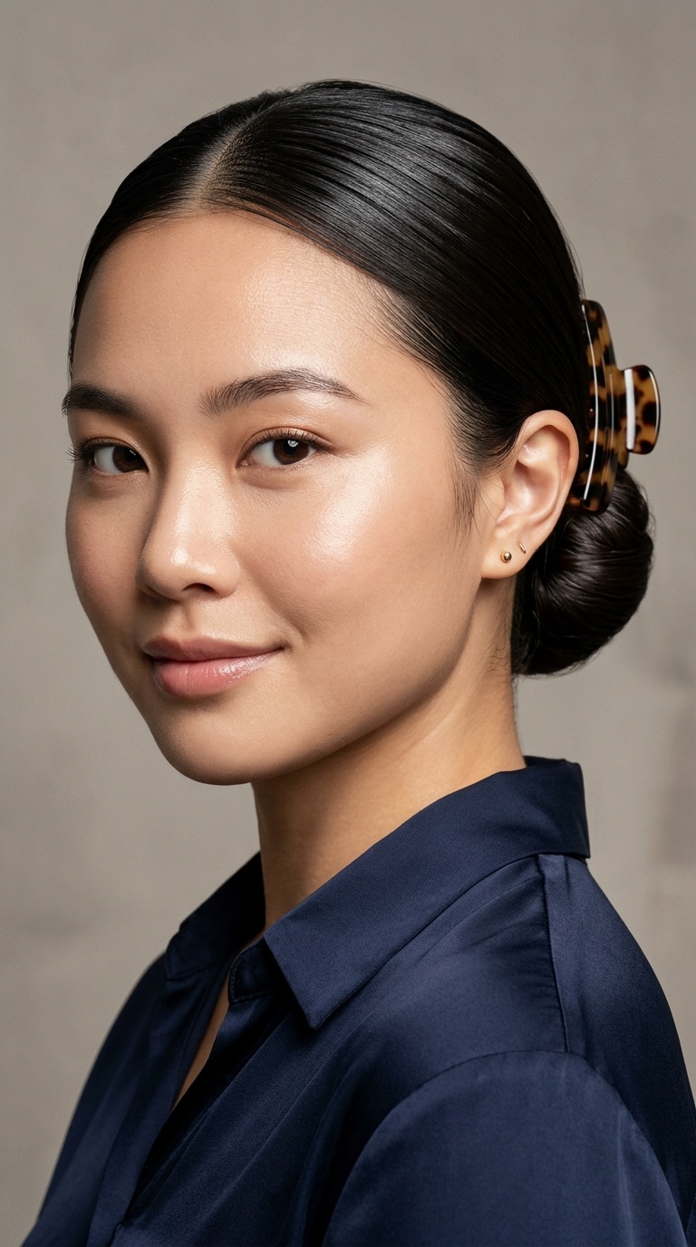 The Sleek Claw Clip Updo