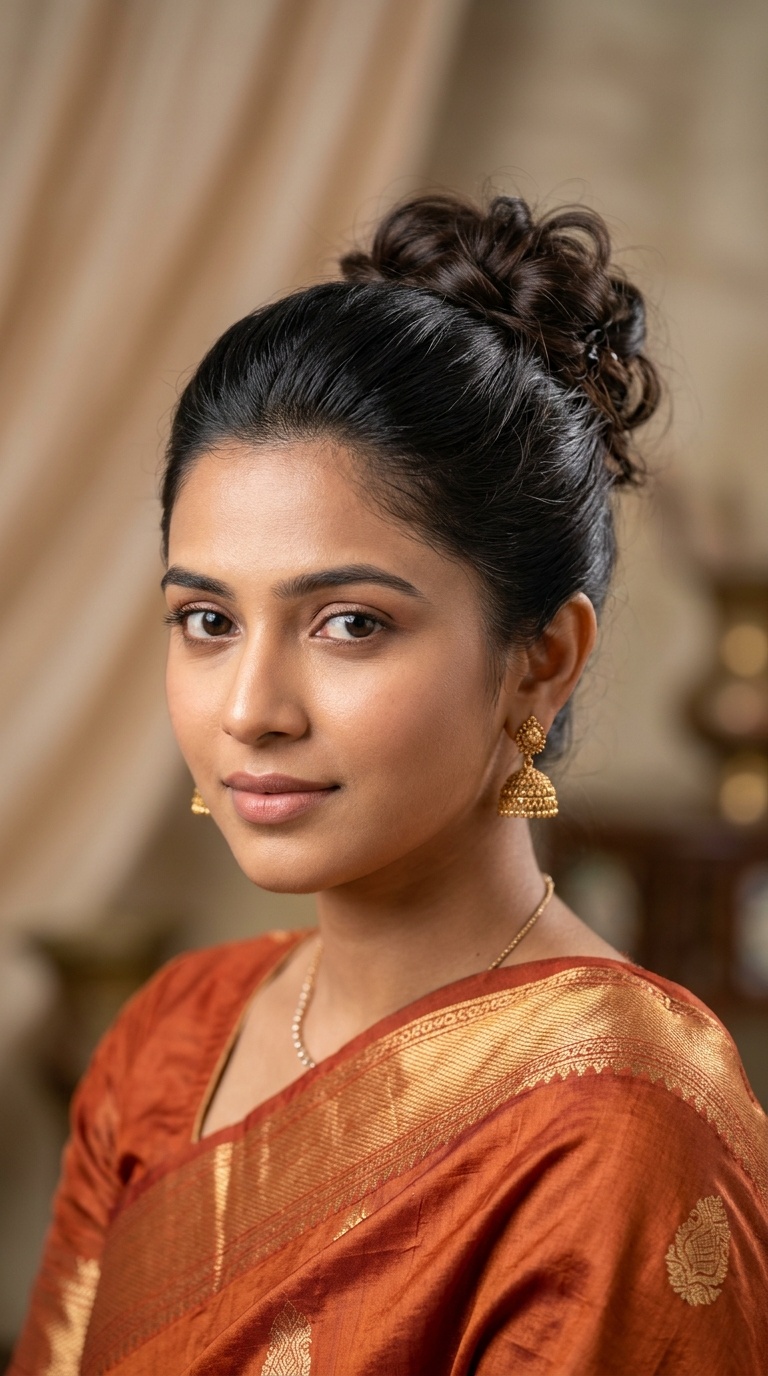 The Sleek-Front Messy Bun