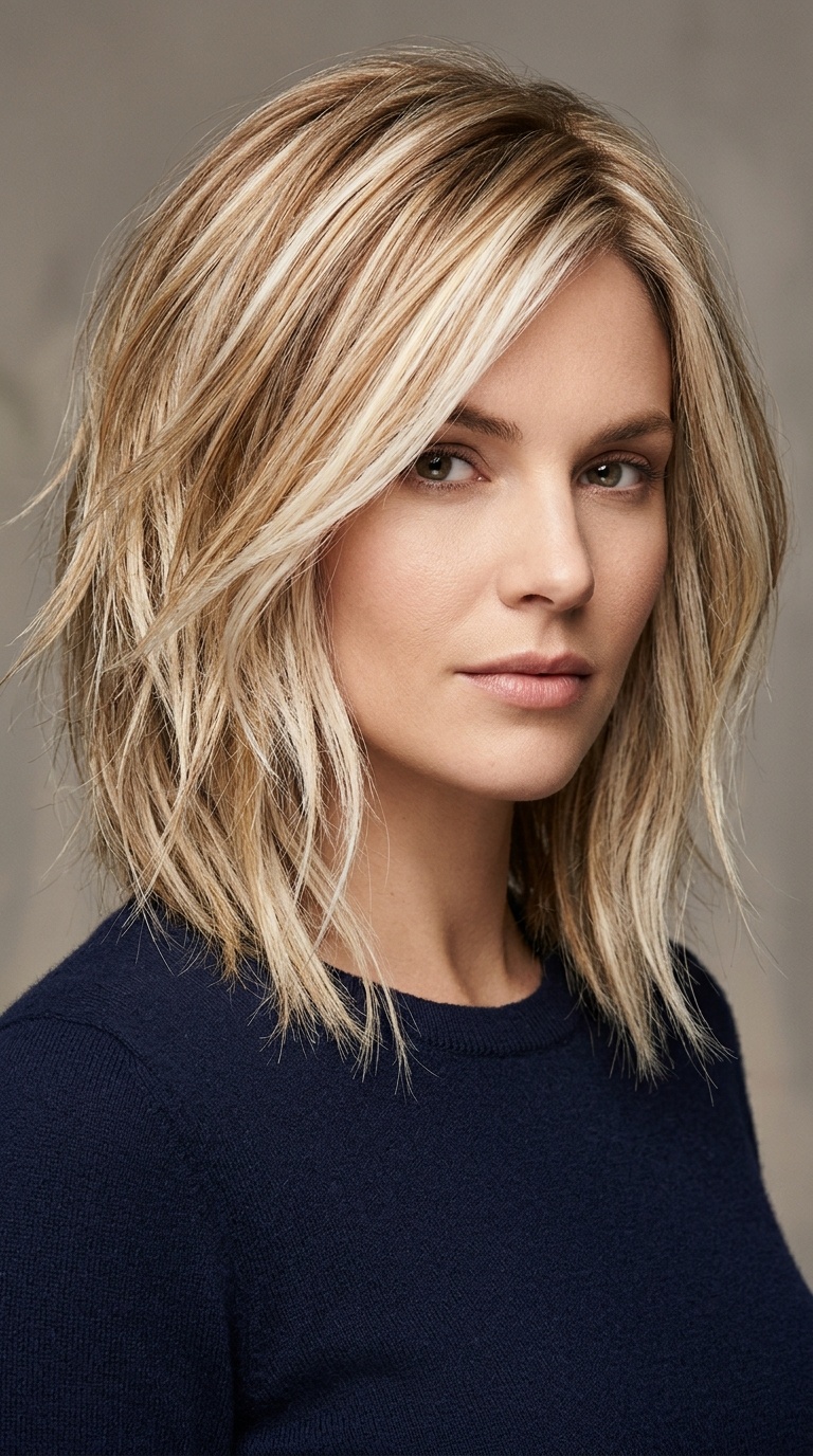 The Sleek High-Contrast Lob