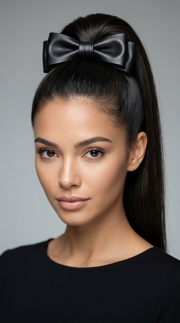 The Sleek Leather Bow