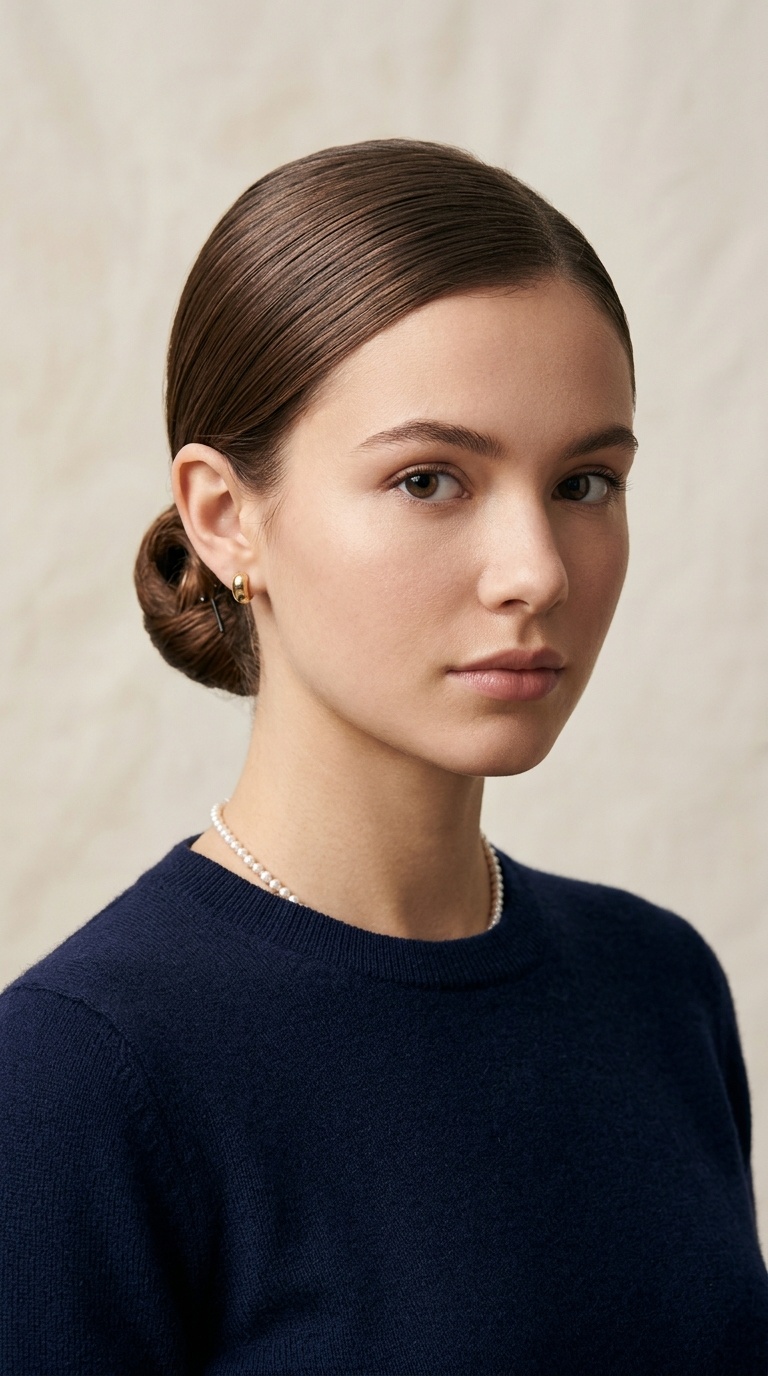 The Sleek Low Bun (Mock-Short)