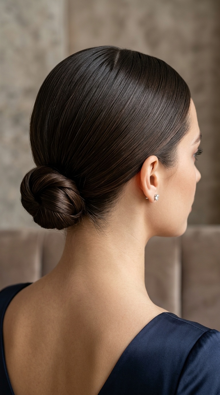 The Sleek Low Pony-Bun Hybrid