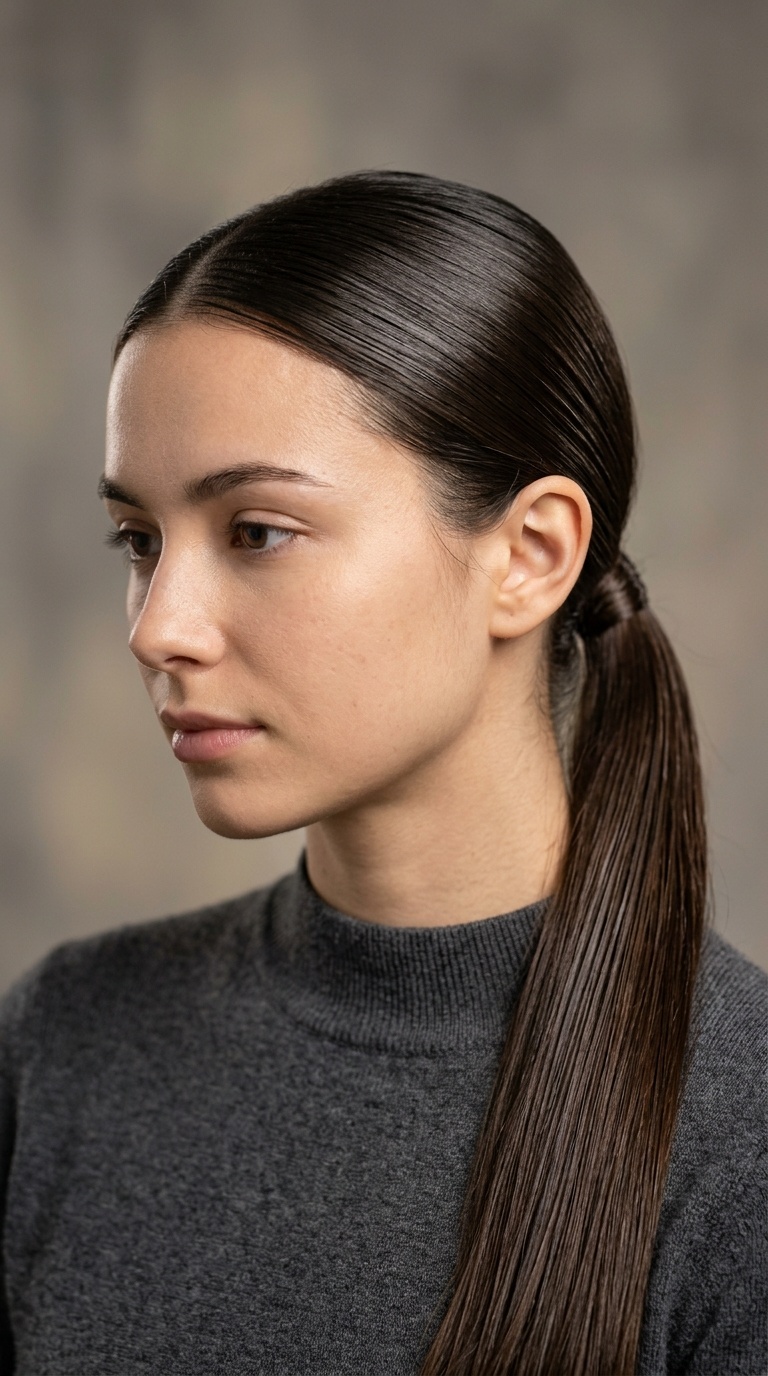 The Sleek Low Pony (With Hair Oil)