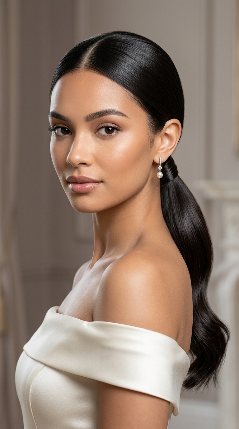 The Sleek Low Ponytail