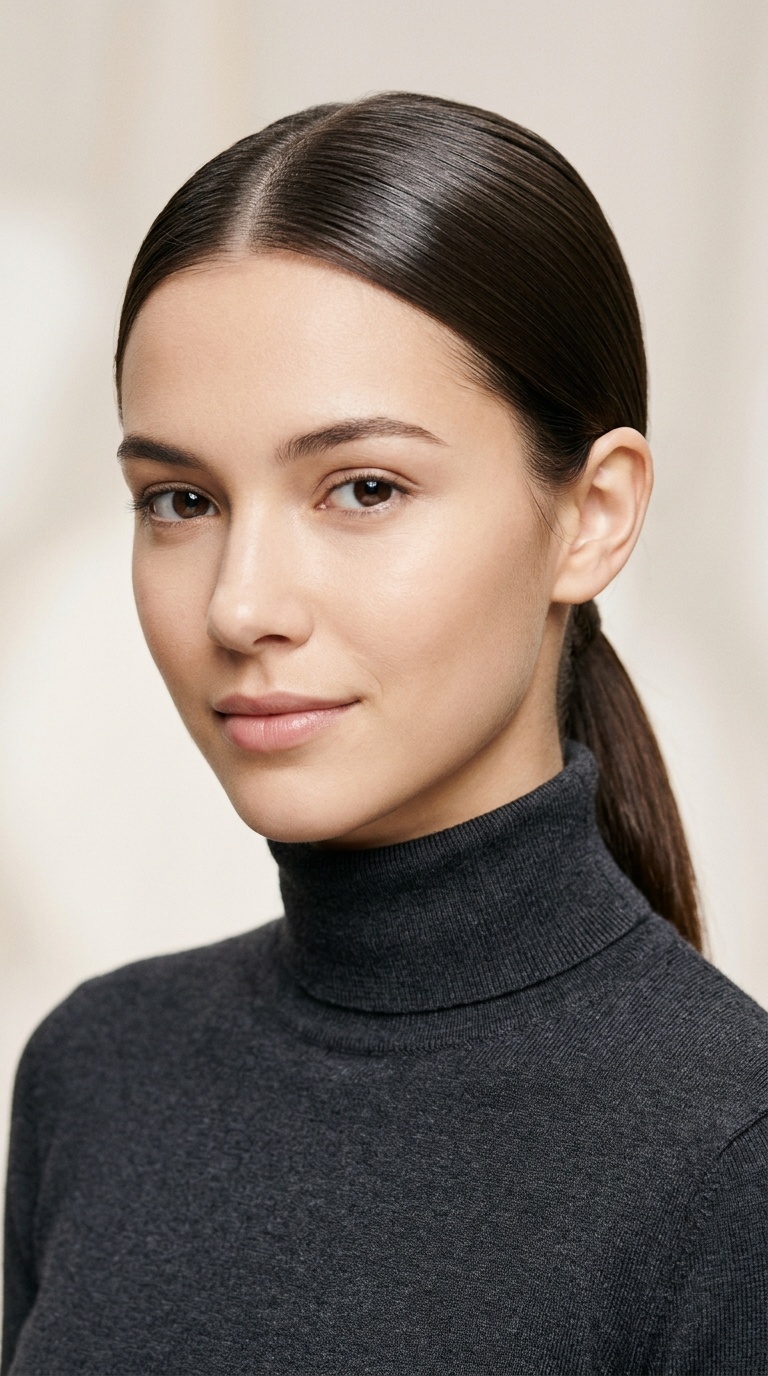 The Sleek Low Ponytail