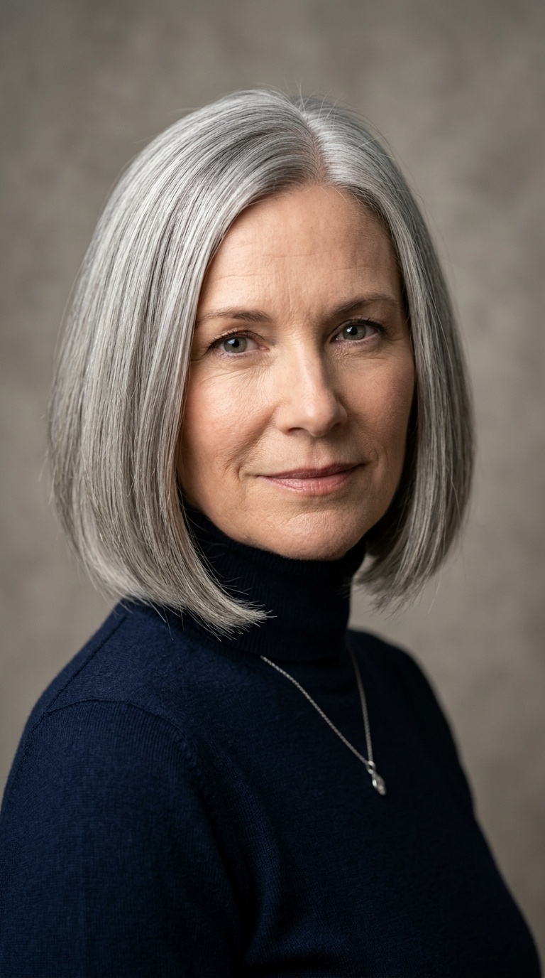 The Sleek Silver Bob