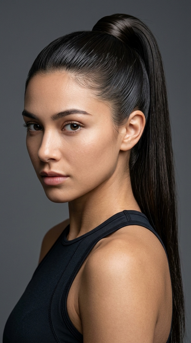 The Sleek Wrapped Ponytail